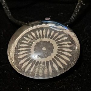 Black and White Handmade Marble Glass Pendant Necklace